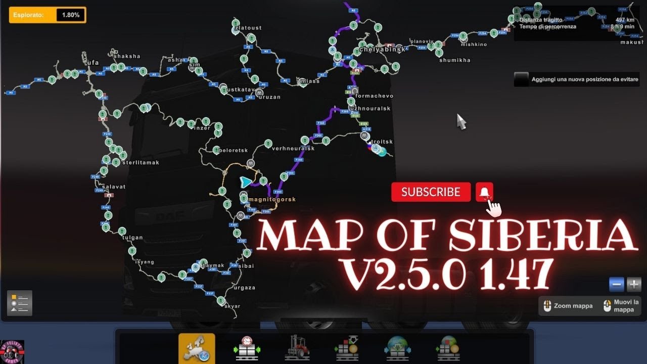 EURO TRUCK SIMULATOR 2 MAP OF SIBERIA 1.47