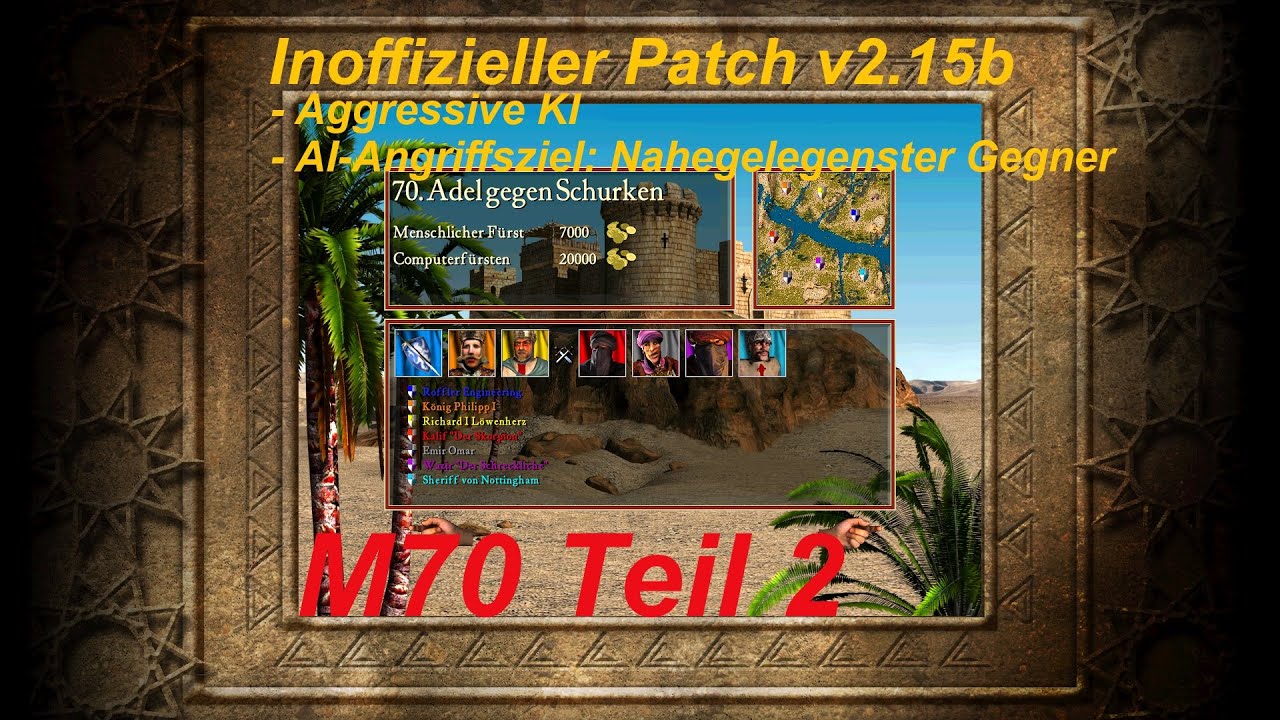Stronghold Crusader HD M70: Adel gegen Schurken - Teil 2 | Aggressive KI