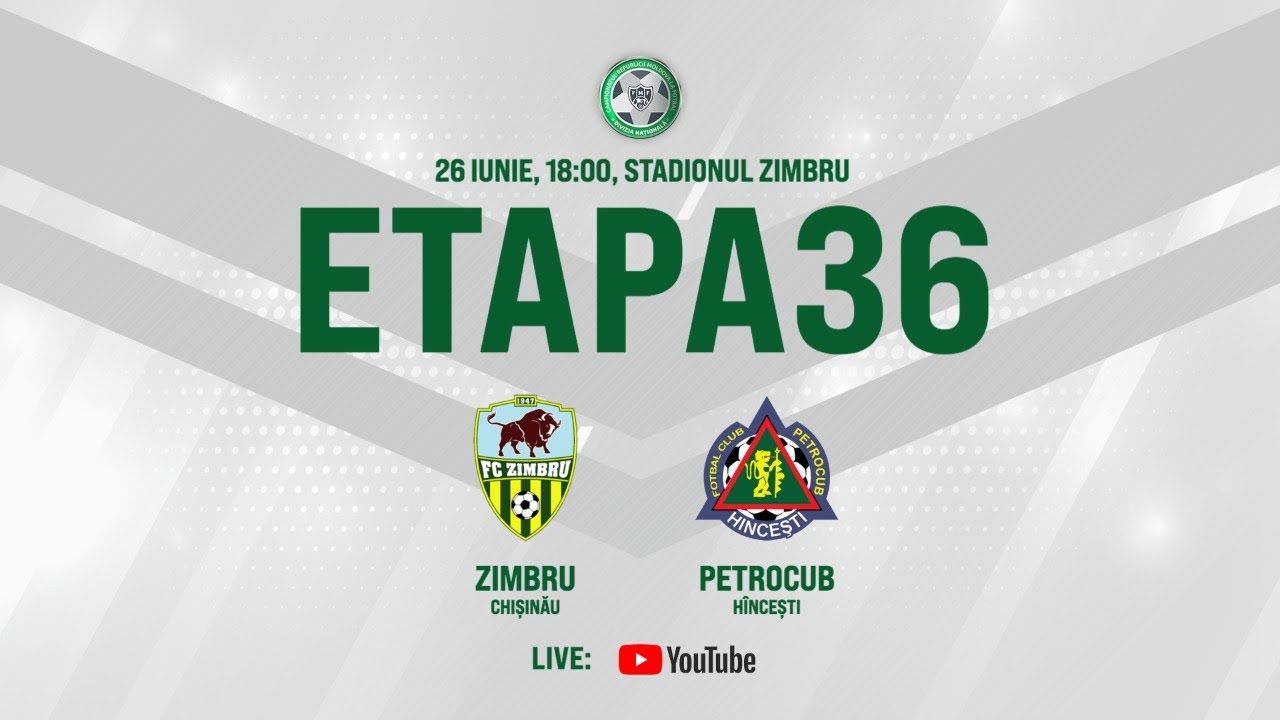 LIVE - DIVIZIA NAȚIONALĂ, Etapa 36, FC ZIMBRU - FC PETROCUB, 26.05.2021, 18:00