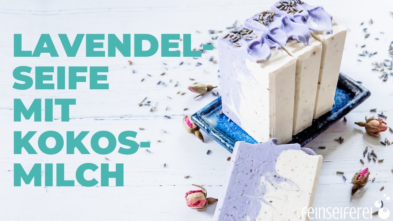 Lieblingsseife: Lavendel & Kokosmilch mit feinen Swirls