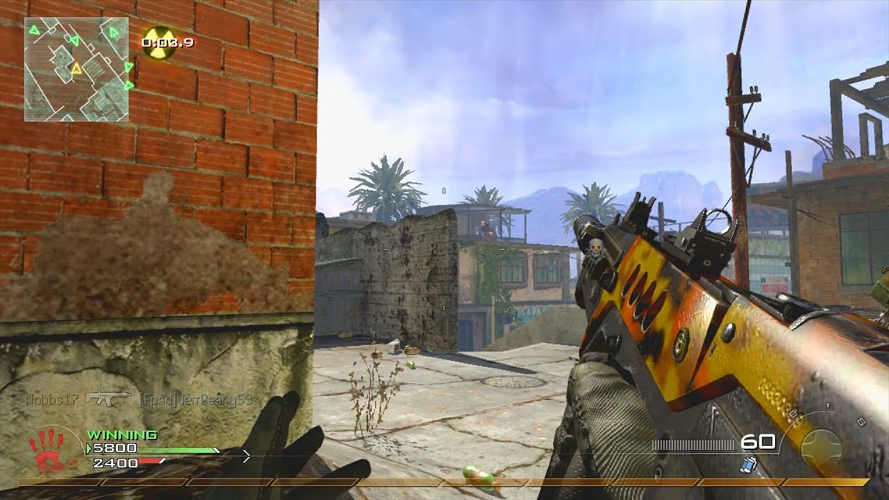 MW2: 79 Second Nuke on Favela w/ Silenced Tar-21 (Xbox 360)