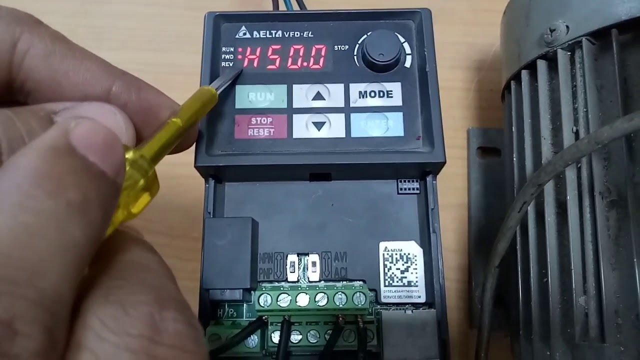 Delta VFD Error cFA Auto accel decel failure