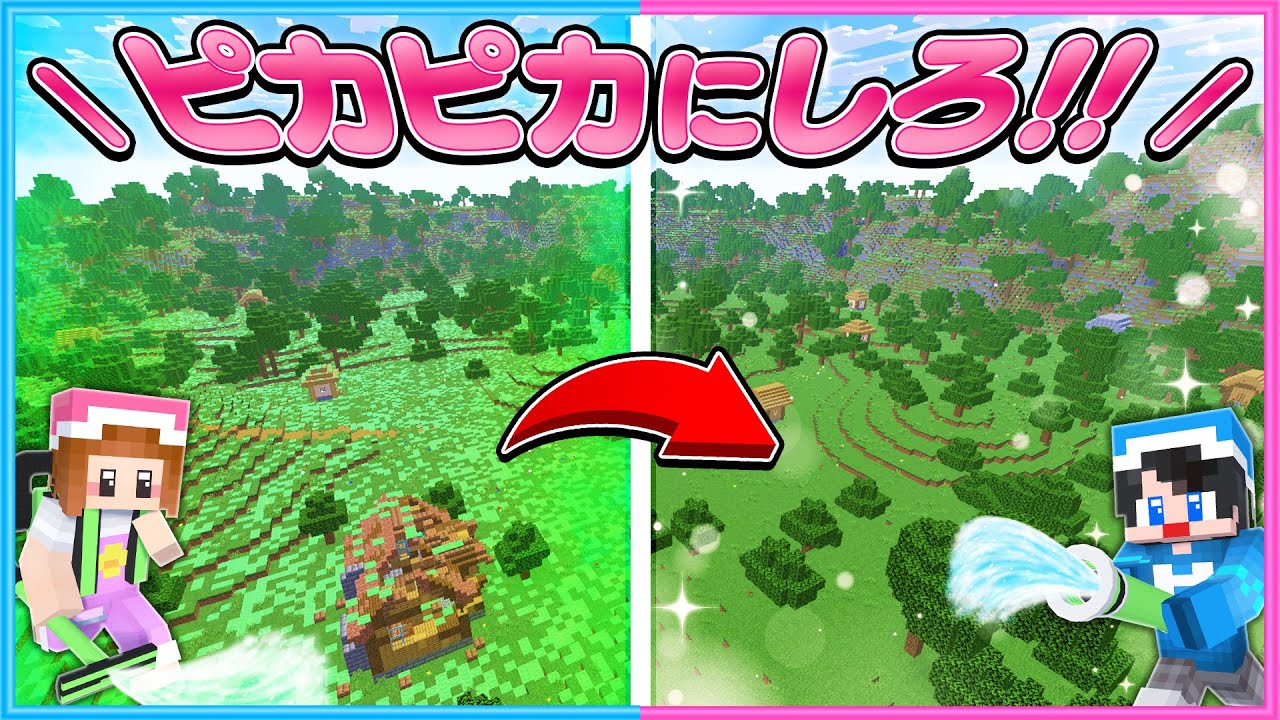 スライムで汚れた村をピカピカにしろ！🧹✨【 マイクラ 】