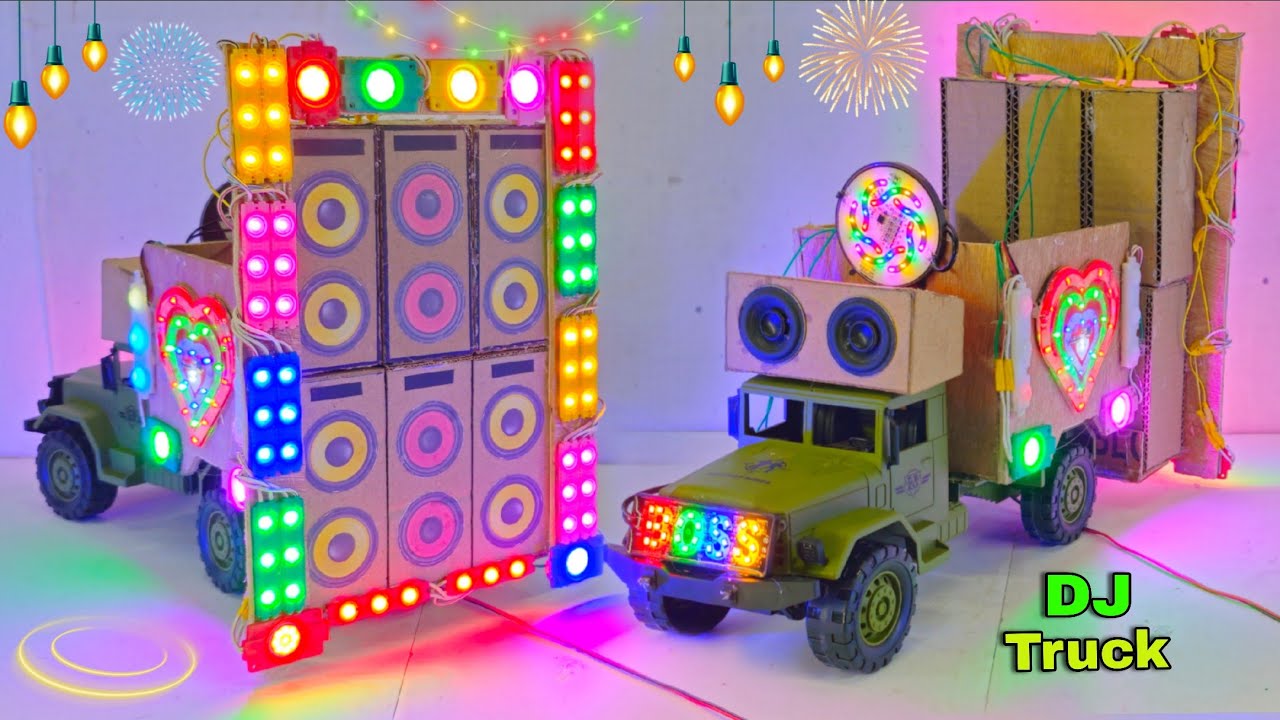Mini dj setup loading At-New Home by cardboard making eicher dj mini dj truck and | holi special