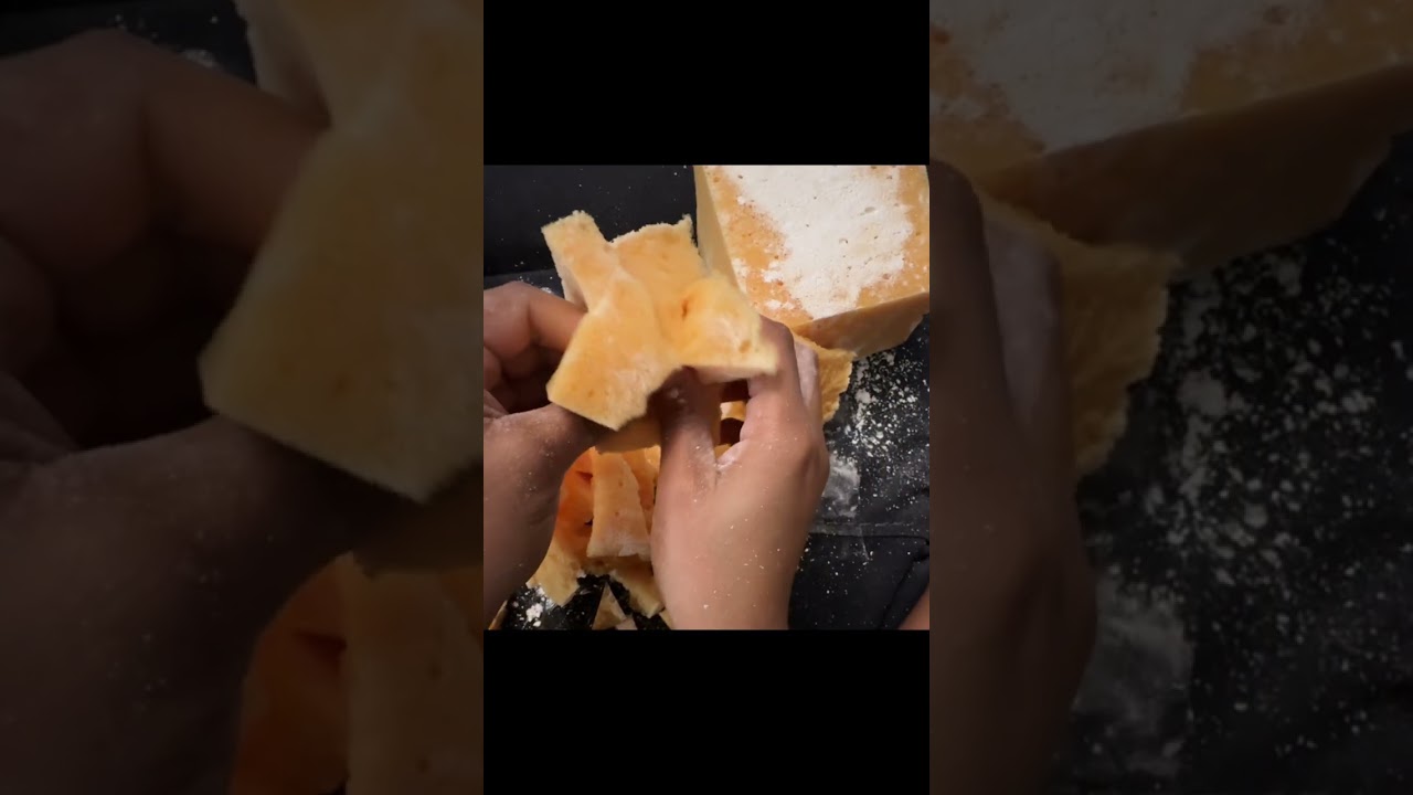 ASMRS~ Block Sponge Ripping Jelly Powder #asmrsounds #spongeripping #asmrcommunity #powderasmr er