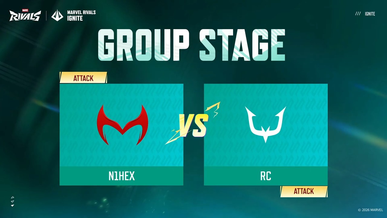 N1HEX против Reject Ignite, предсезонный турнир 2026 года, групповой этап в Азии.