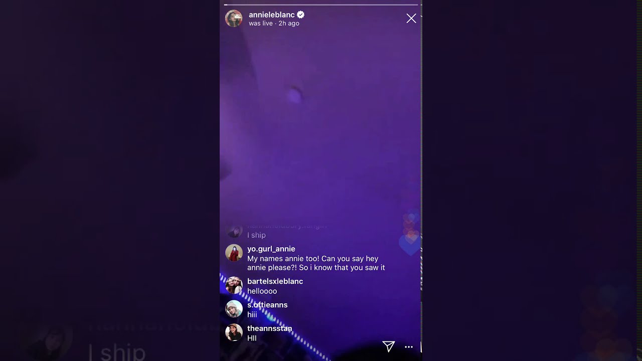 Annie Leblanc asher angel livestream