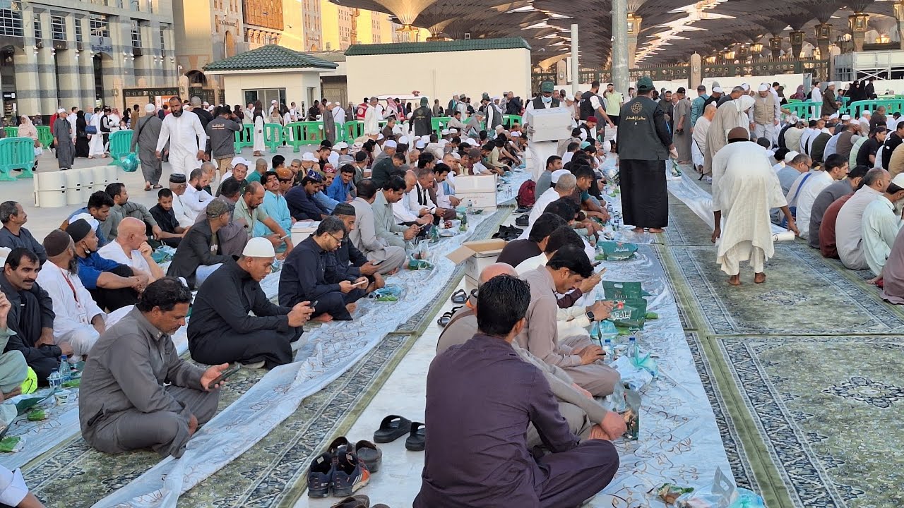 🔴Today is the(6) of Ramadan Masjid e Nabawi LIVE:Roza Iftar jiyarat Habibofficial  #2026 madina full