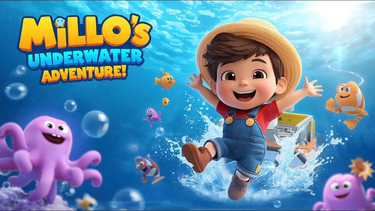 🌊 Underwater Adventure with millo | Fun Ocean Friends for Kids 🐟🪼 #nurseryrhymes