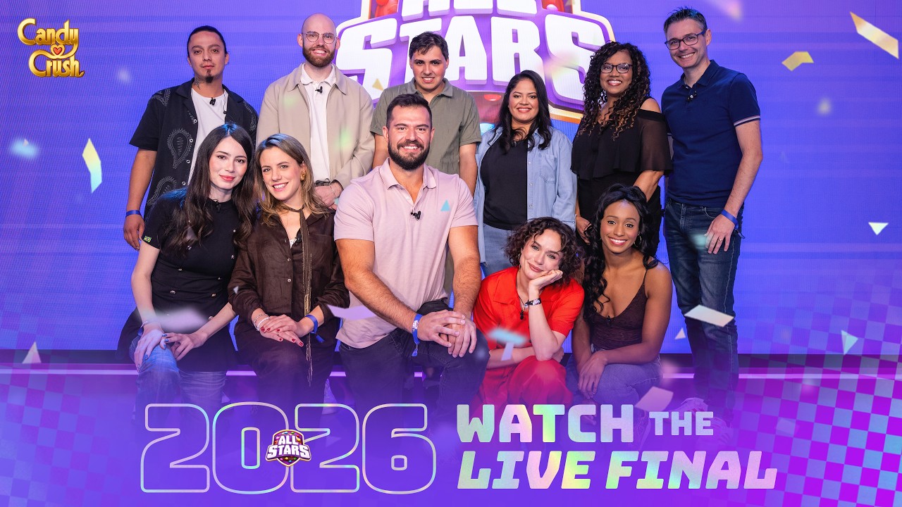 10 Players. $1,000,000. One Candy Crush Champion. All Stars Live Final 2026