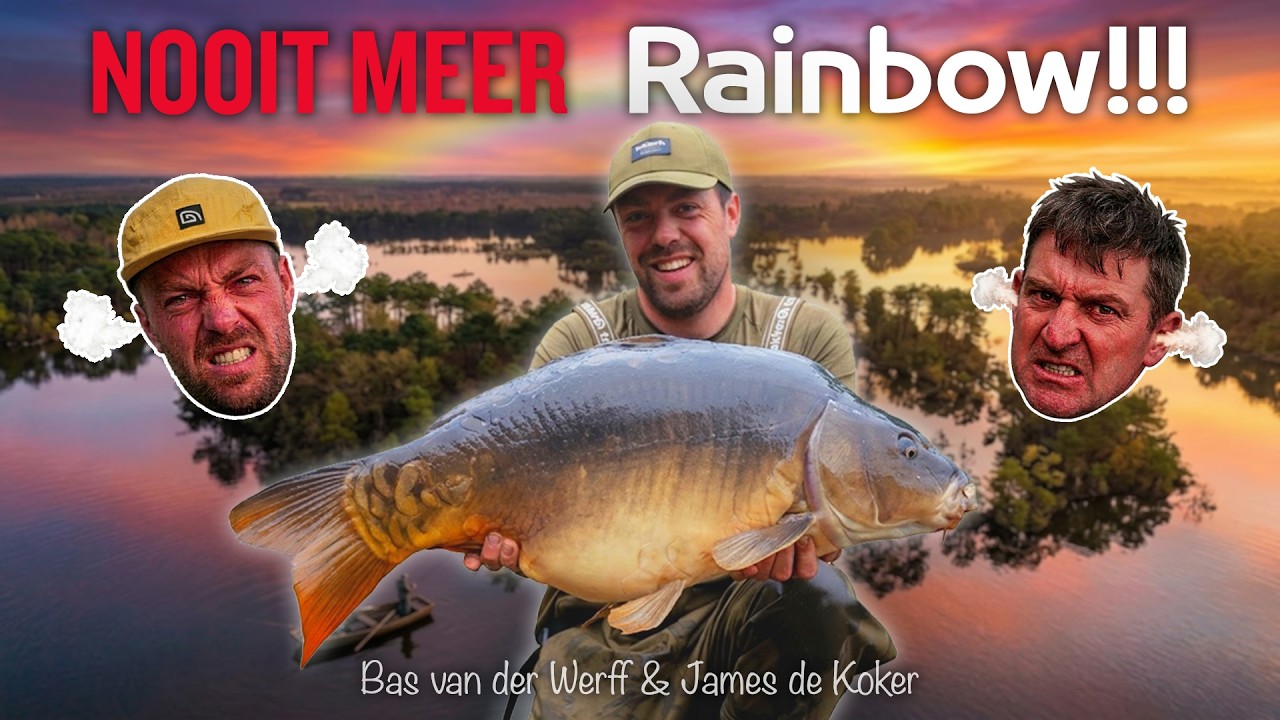 Bas verliet RAINBOW LAKE... 🌈 en kreeg een VERBOD❌ | Van Rainbow naar Openbaar | #karpervissen