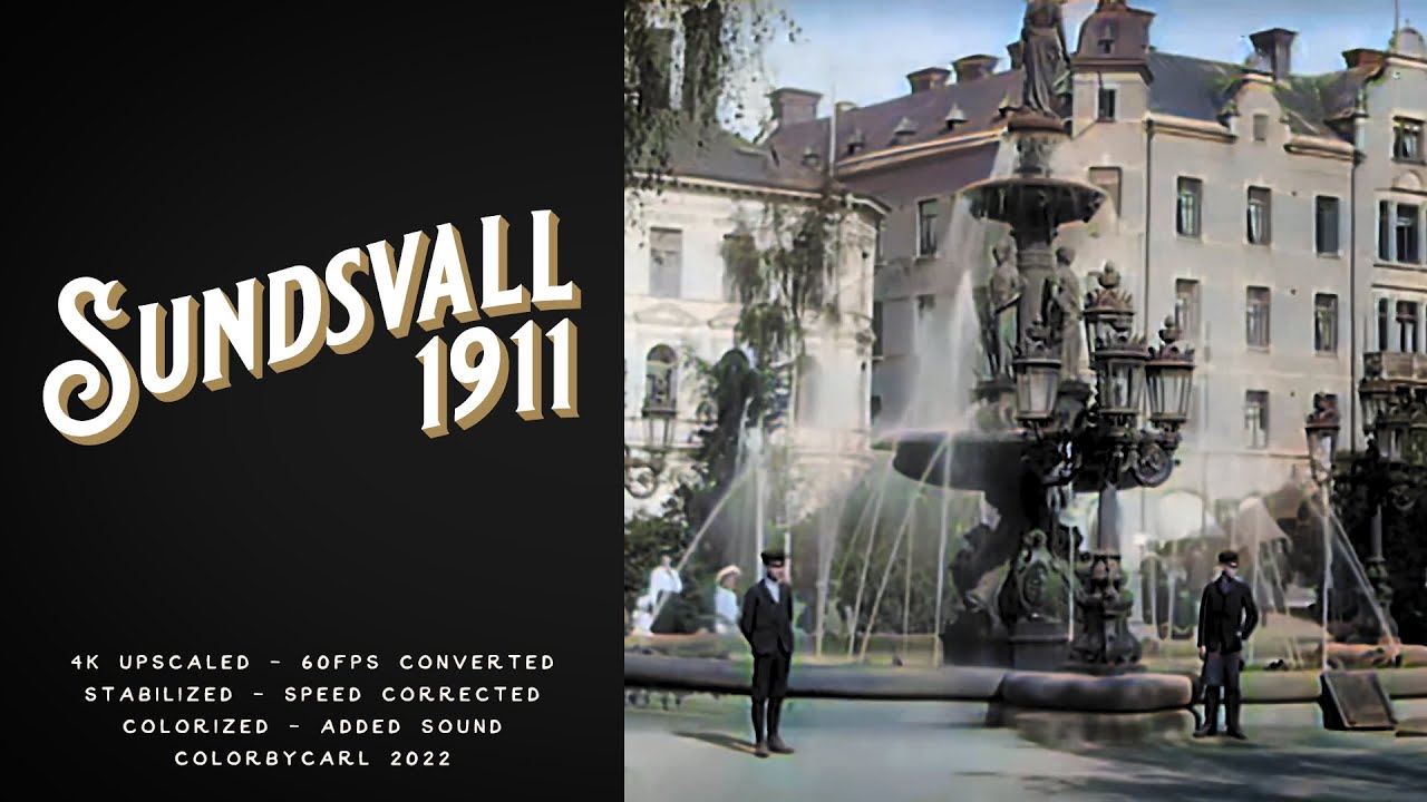 Sundsvall 1911 - Remastered 4K 60fps