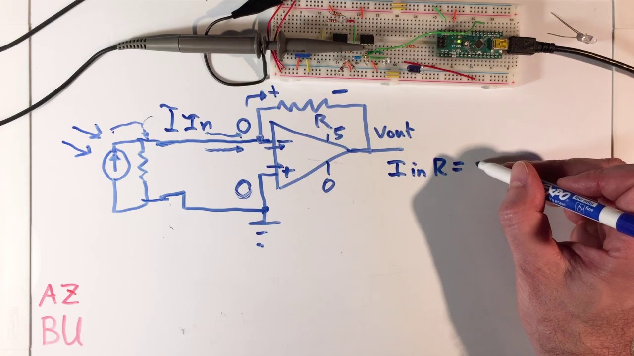 Trans resistance amplifier explained, implemented, and a use case presented by Aleks Zosuls