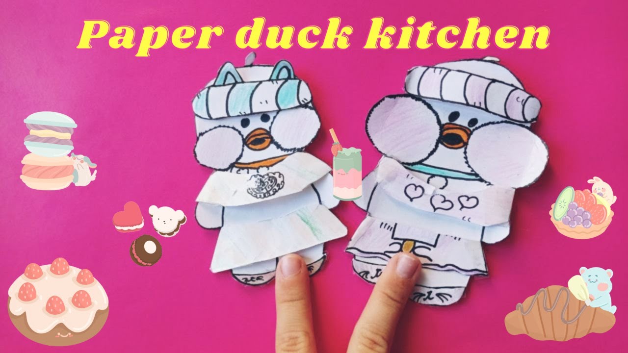 How to make paper Kitchen for Lalafanfan Duck