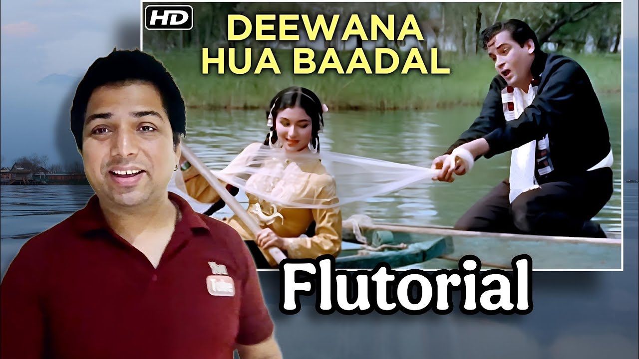 Deewana Hua Badal Flutorial By SantAkshat  । Deewana Hua Badal Flute Tutorial ।