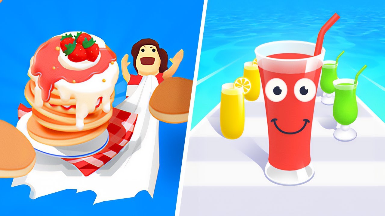 Juice Run vs Pancake Run - All Levels Gameplay Android, iOS - NEW MAP UPDATE