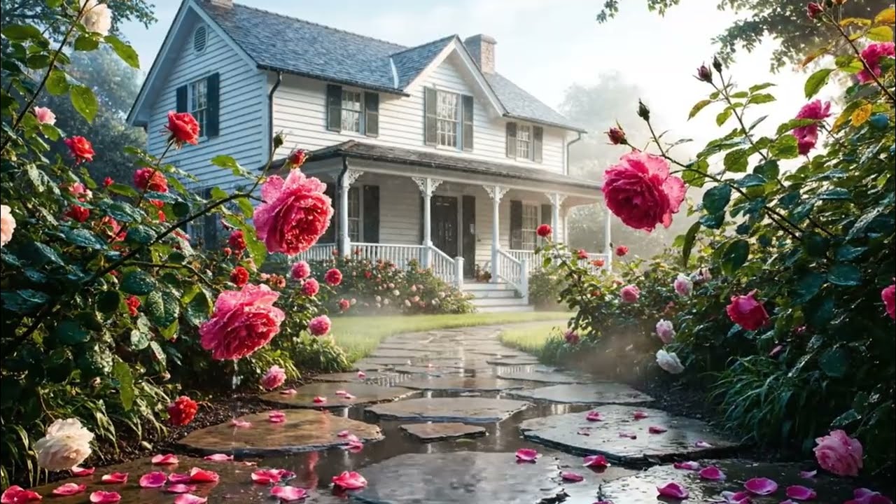 A Full Tour of a Timeless Garden With Roses, Paths & Storybook Vibes