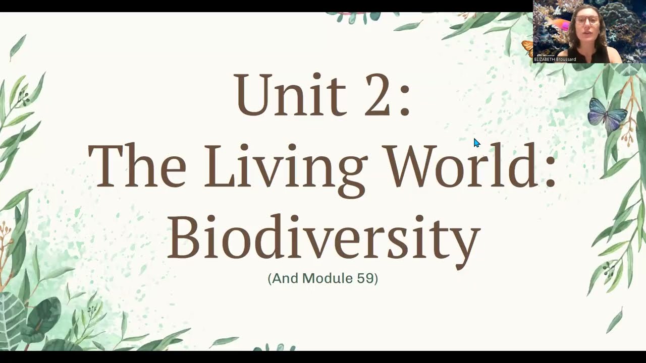 APES Modules 8-10: Biodiversity Basics