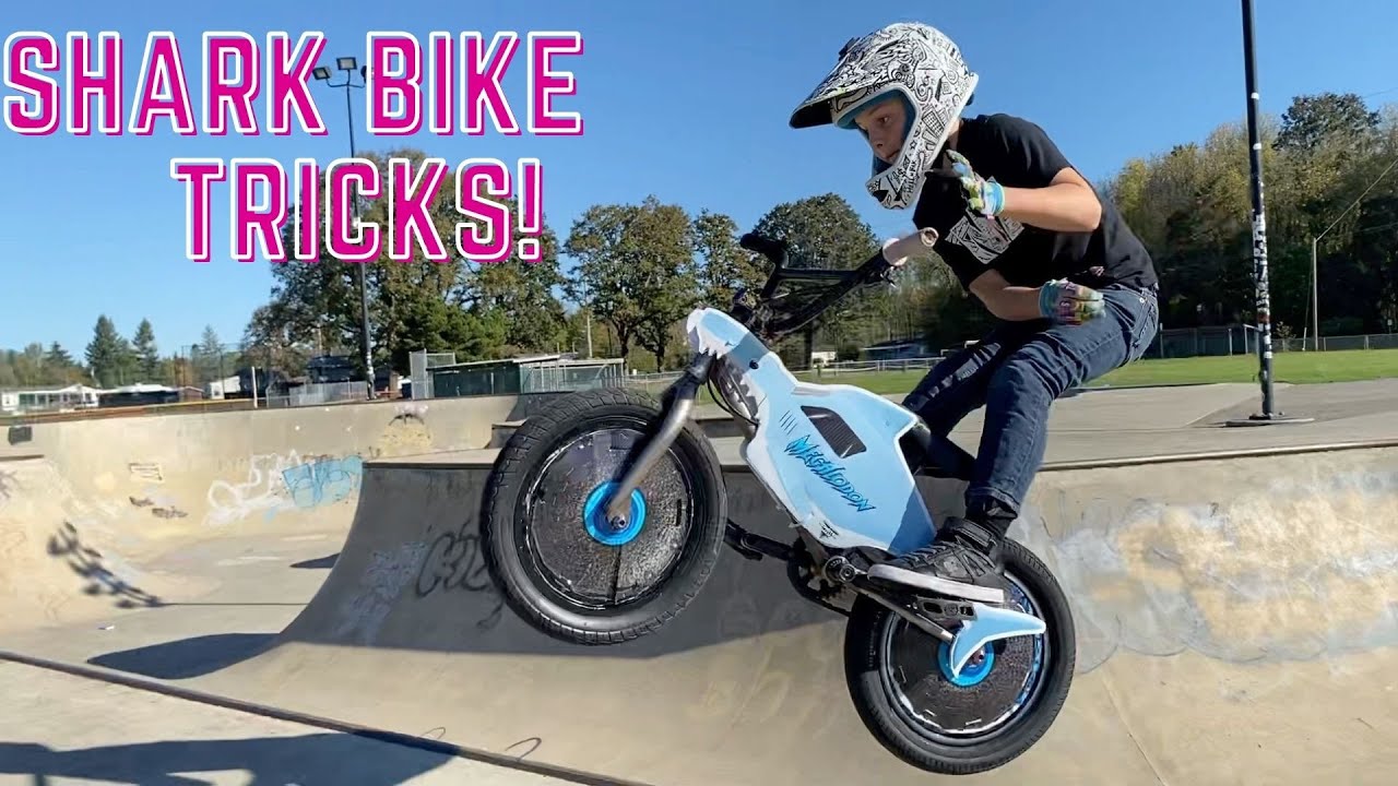 Riding a Shark Bike! Monster Jam Megalodon RC vs Megalodon BMX!!