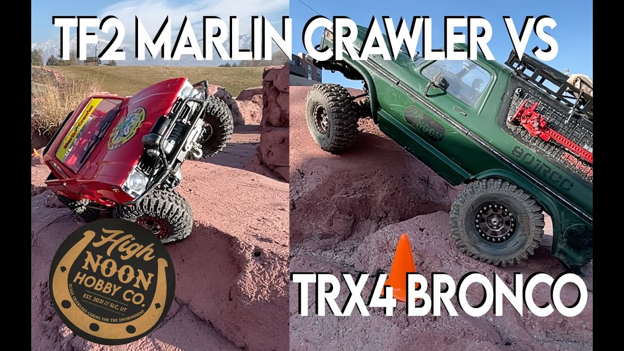 RC4WD TF2 Marlin Crawler VS. Traxxas TRX4 Bronco! [Which Truck is the Hard Line King??]