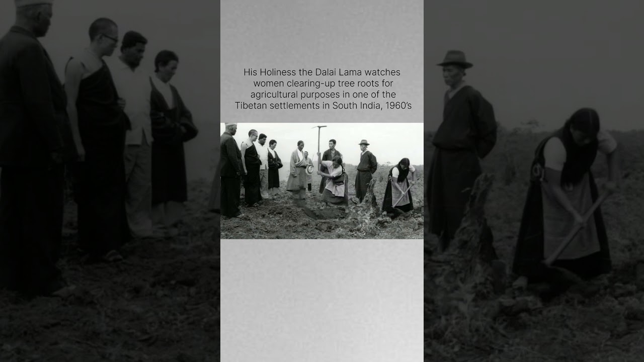 His Holiness visit to one of the Tibetan settlements in  south India, 1960&rsquo;s .