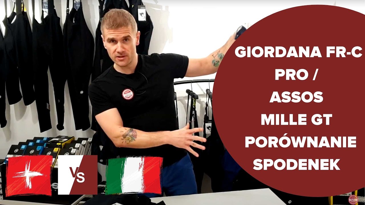 Por&oacute;wnanie spodenek kolarskich Assos Mille GT i Giordana FR-C - jakość, r&oacute;żnice i przeznaczenie.