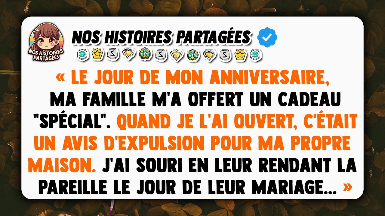Le jour de mon anniversaire, ma famille m'a offert un cadeau 