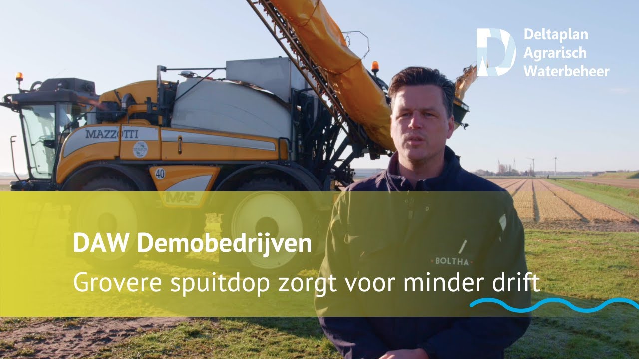 Grovere dop zorgt voor grovere druppel en dus minder drift!
