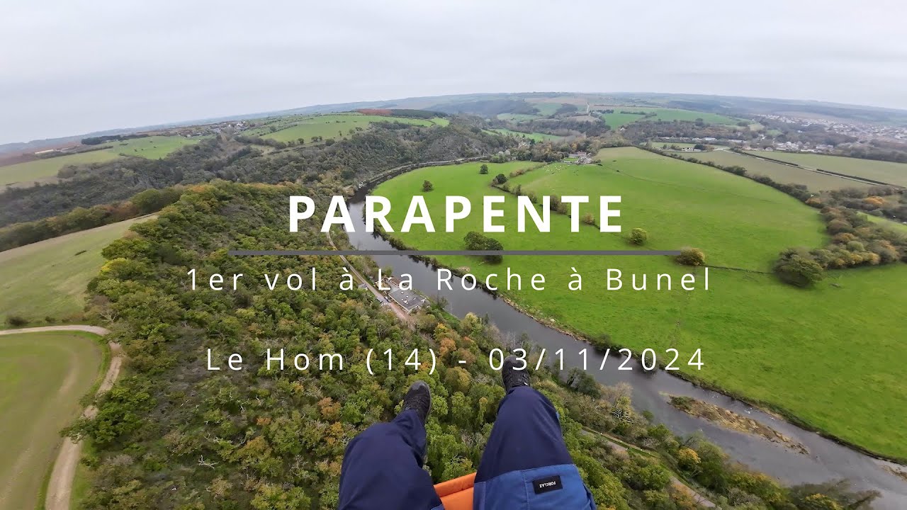 Parapente - Mon 1er vol à La Roche à Bunel (Le Hom) - vol 120 - 04/11/2024