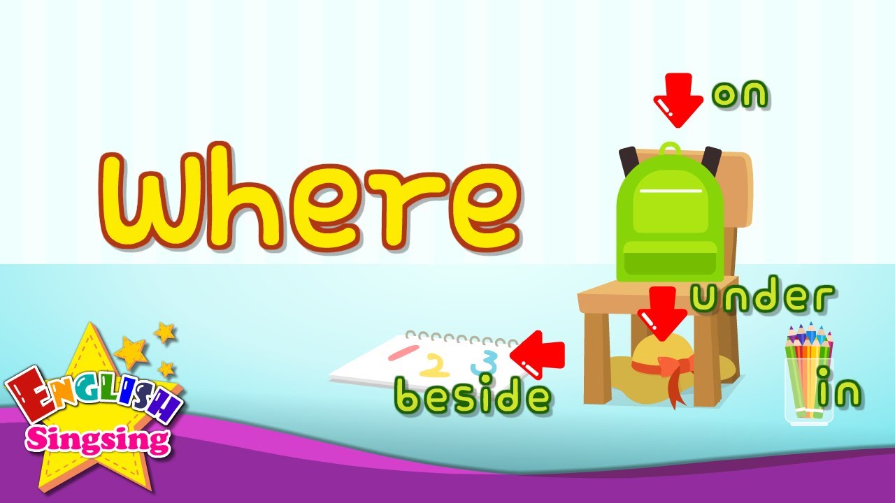 Where?(in, on, under) - Kids vocabulary - Learn English for kids - English educational video