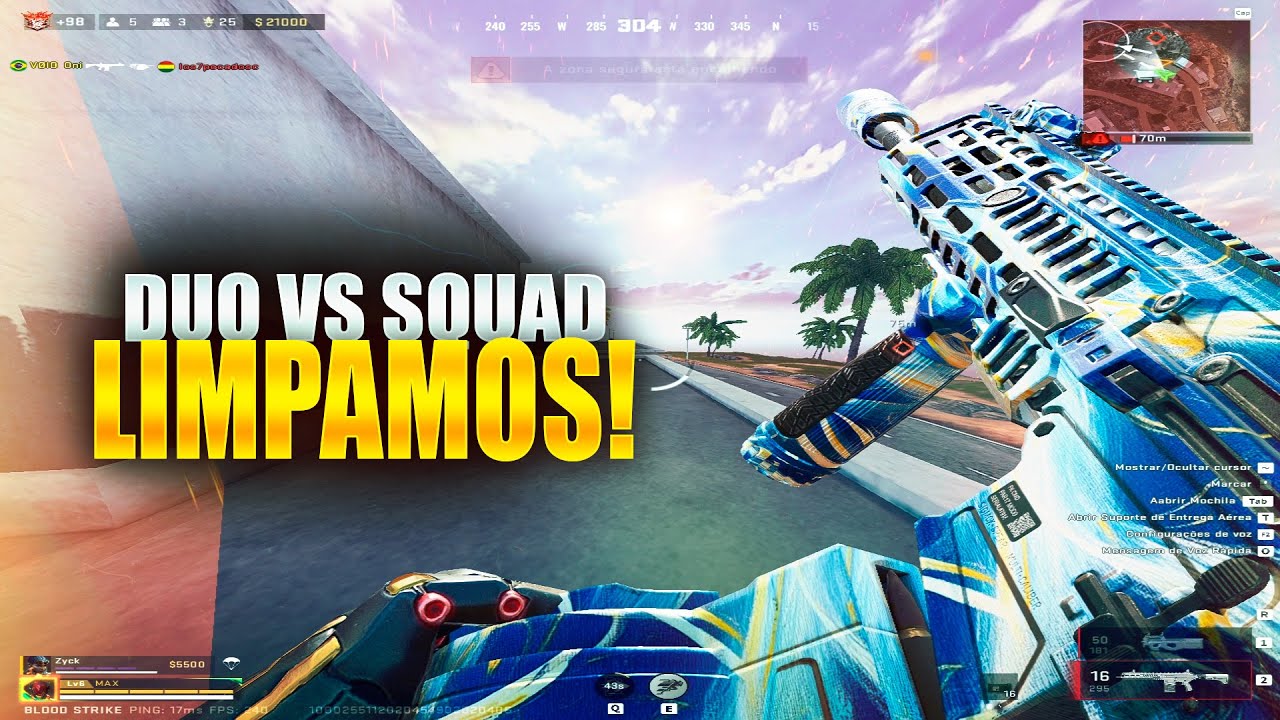 MAPA LIMPO NO DUO vs SQUAD | 33 KILLS - Blood Strike