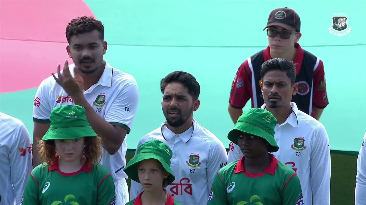 Bangladesh National Anthem in Darwin 🇧🇩 | 1st Test vs Australia.