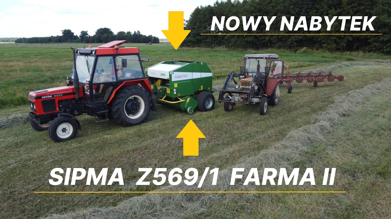 NOWY NABYTEK - Sipma Z569/1 FARMA II + Zetor 5320 | Prasowanie i zbieranie drugiego pokosu siana |