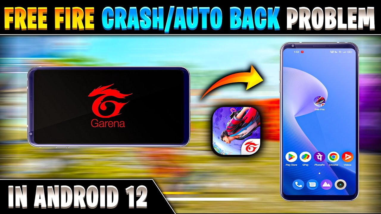Solve free fire crash problem after garena logo | Free fire not opening auto back problem solve