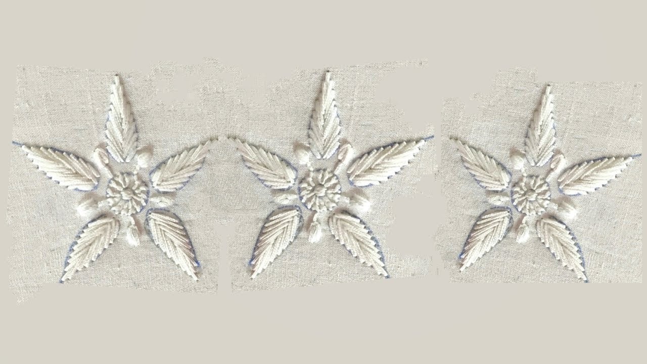 Very easy Chikankari embroidery tutorial for beginners, Lucknowi chikankari work, chana patti stitch