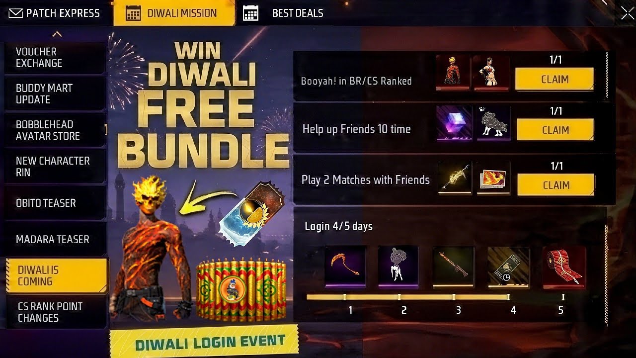 Diwali Event 2026 Free Rewards 💥🤯 | diwali free magic cube + store update | free fire new event