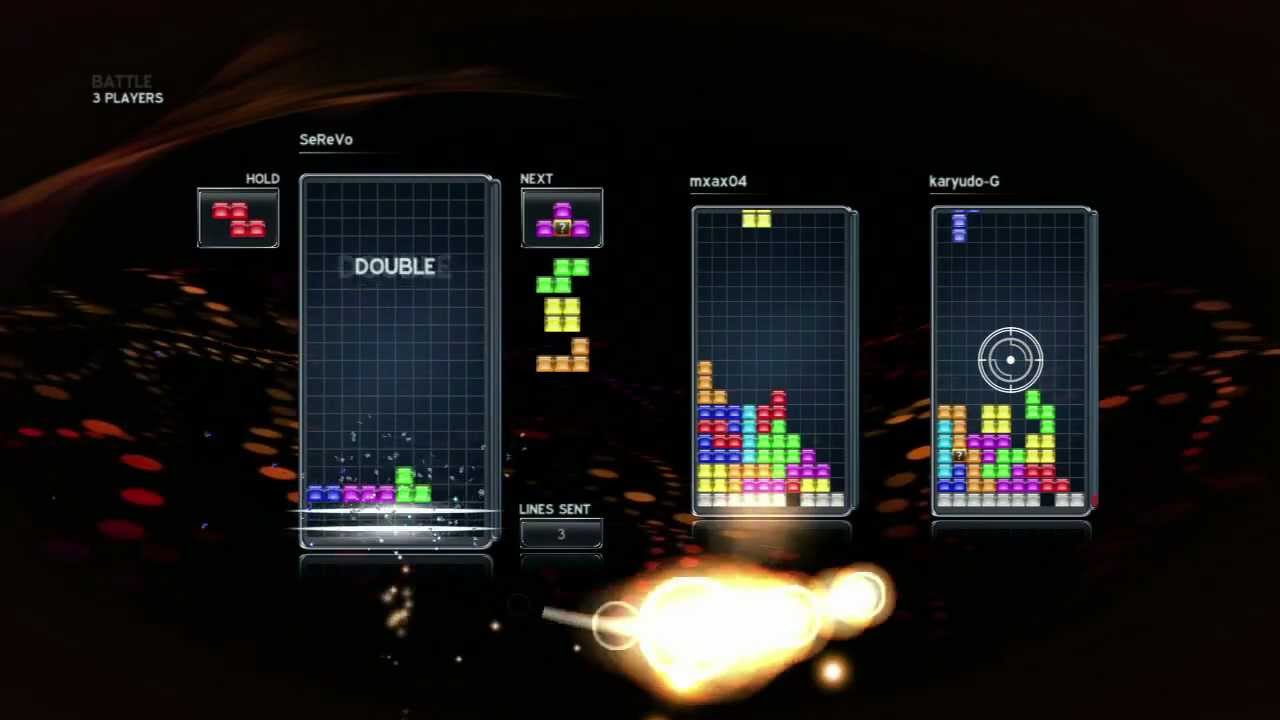 Tetris - SeReVo vs Mxax04 vs karyudo-G  - Online battle