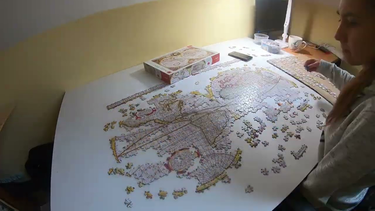 Time Lapse Puzzle Trefl Mapa Ziemi, 1630, Henricus Hondius, 2000