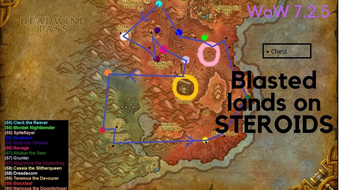 WoW Gold farm - Blasted Lands on STEROIDS (Rares + chests)