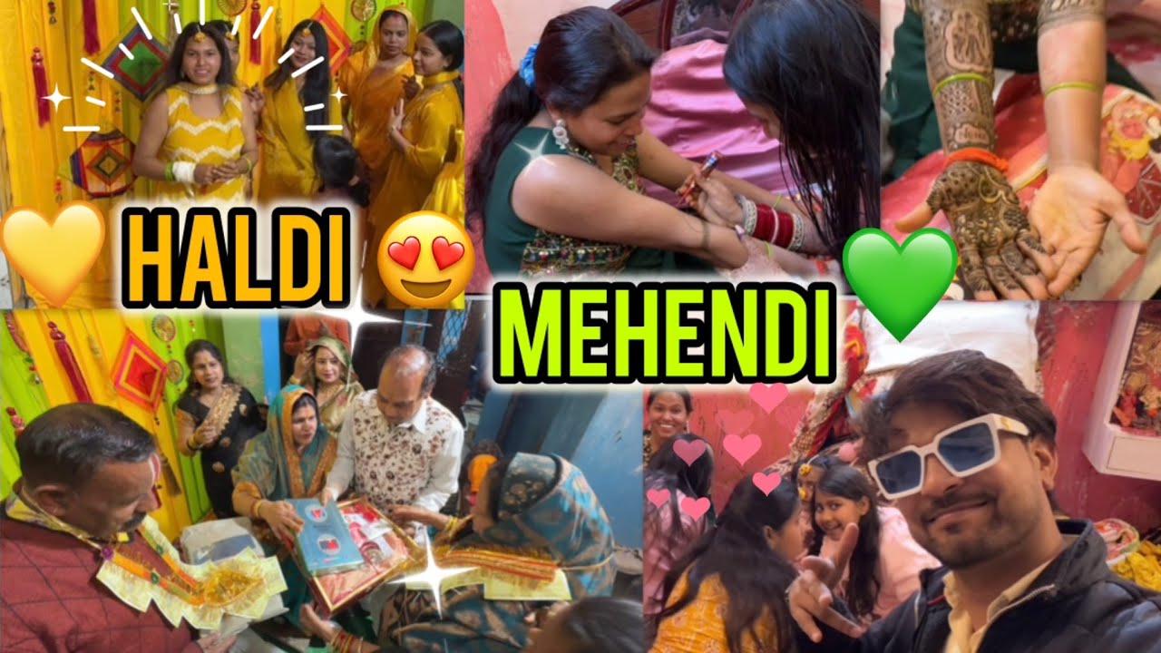 Neha Ki Haldi Mehendi 💛| Full Family Masti | Celebration | Rohit Srivastav Vlogs