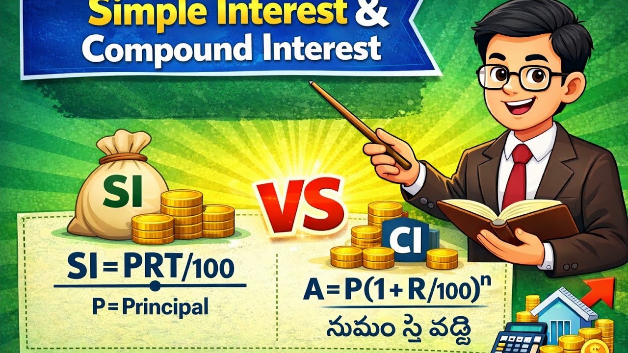 SIMPLE INTEREST AND COMPUND INTEREST | RAILWAYWALATELUGU 