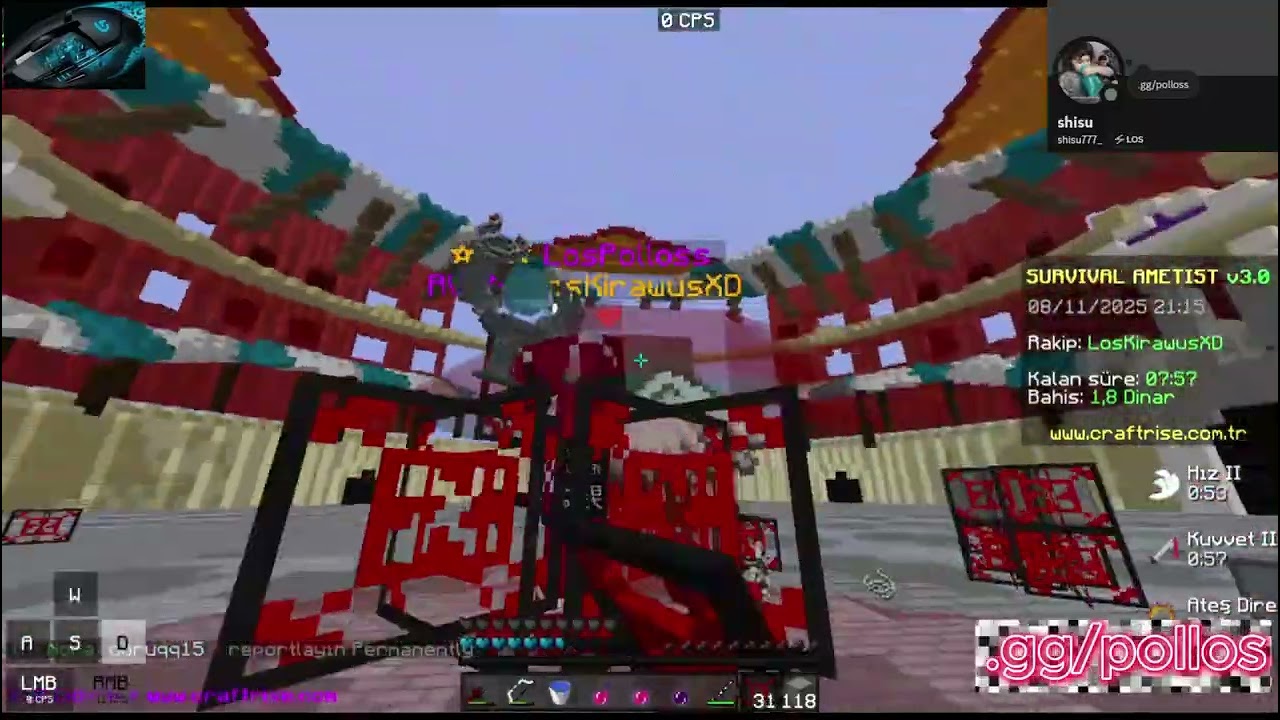 craftrise ametist 6x kral 3x gök duel pvp