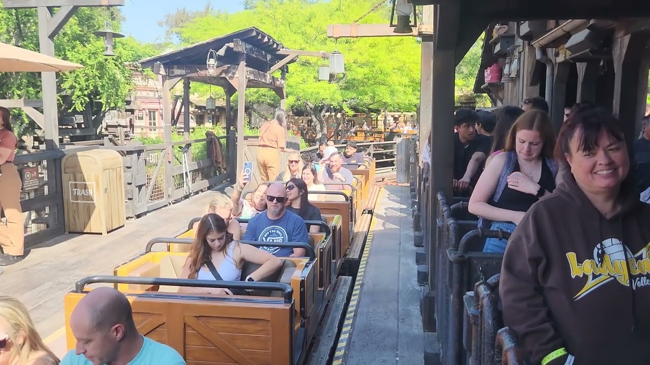 Big Thunder Mountain Railroad, Extensive Queue Normal On-Ride POV Exit footage at Disneyland CA 2023