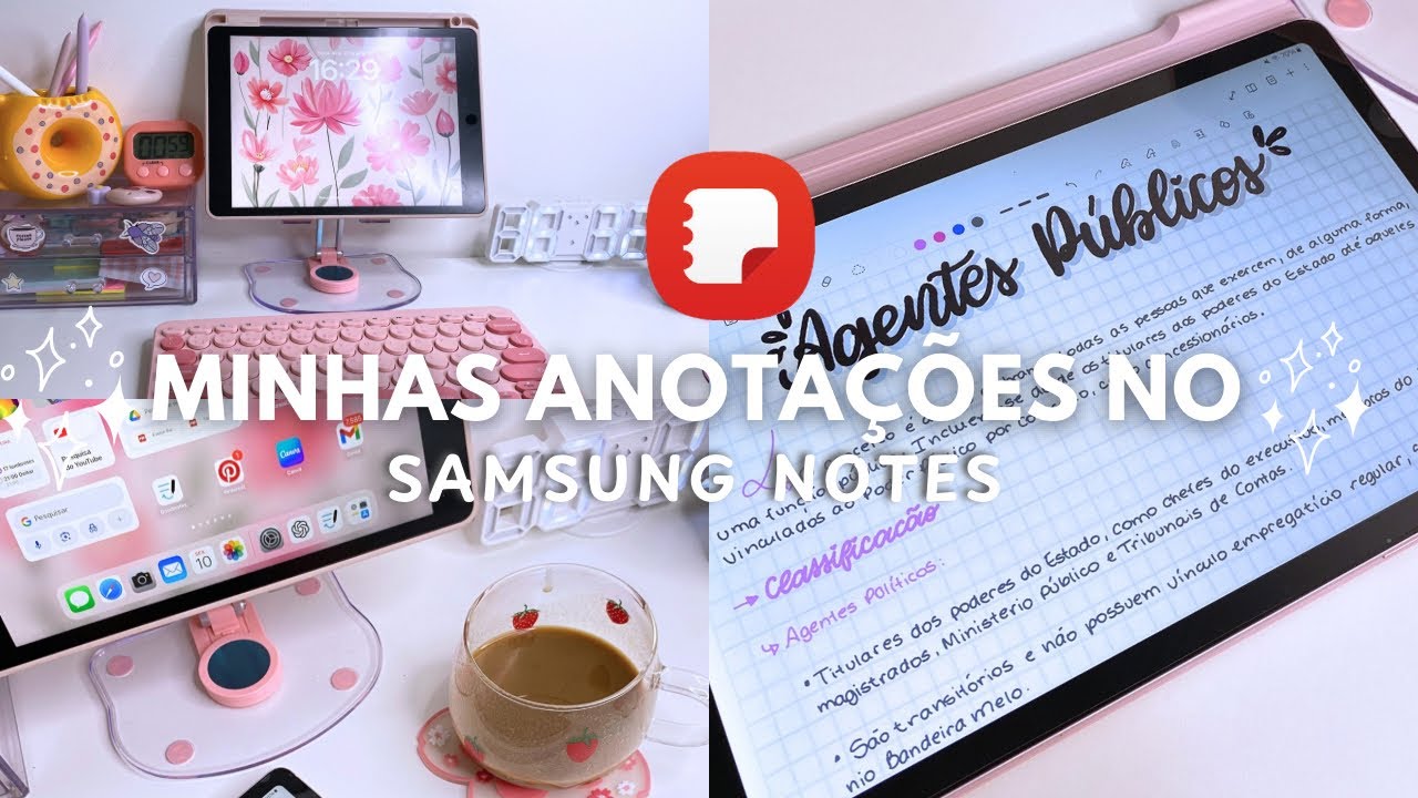 Anotações digitais no Samsung Notes: como deixar seus resumos bonitos e organizados!