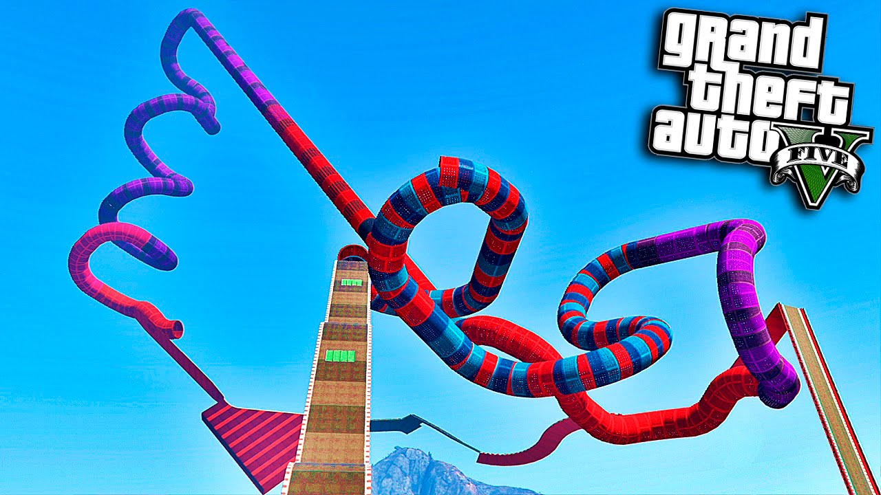 GTA V - CORRIDA COM ESTRUTURA INCLINADA E O CAVACO E UM LIXO