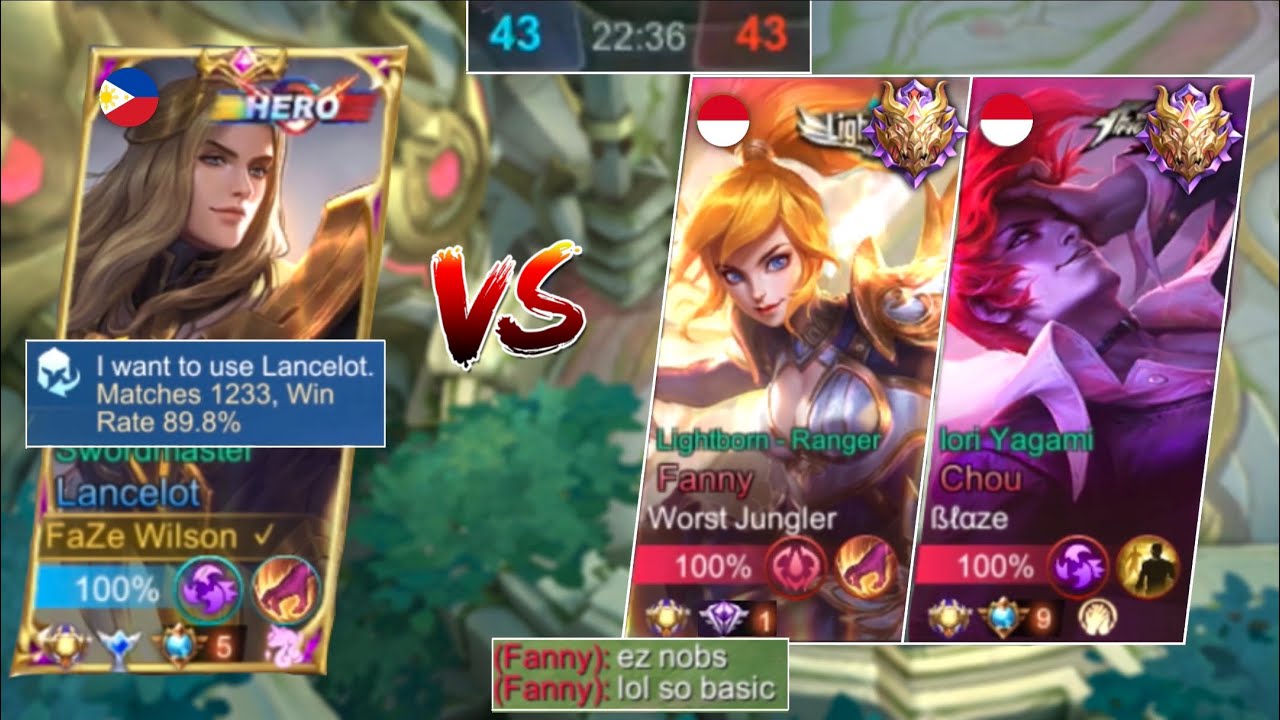 LANCELOT VS PRO FANNY & CHOU!! | INTENSE GAME AGAINST PRO TRASHTALKERS!!🔥 | WHO WILL WIN? | MLBB