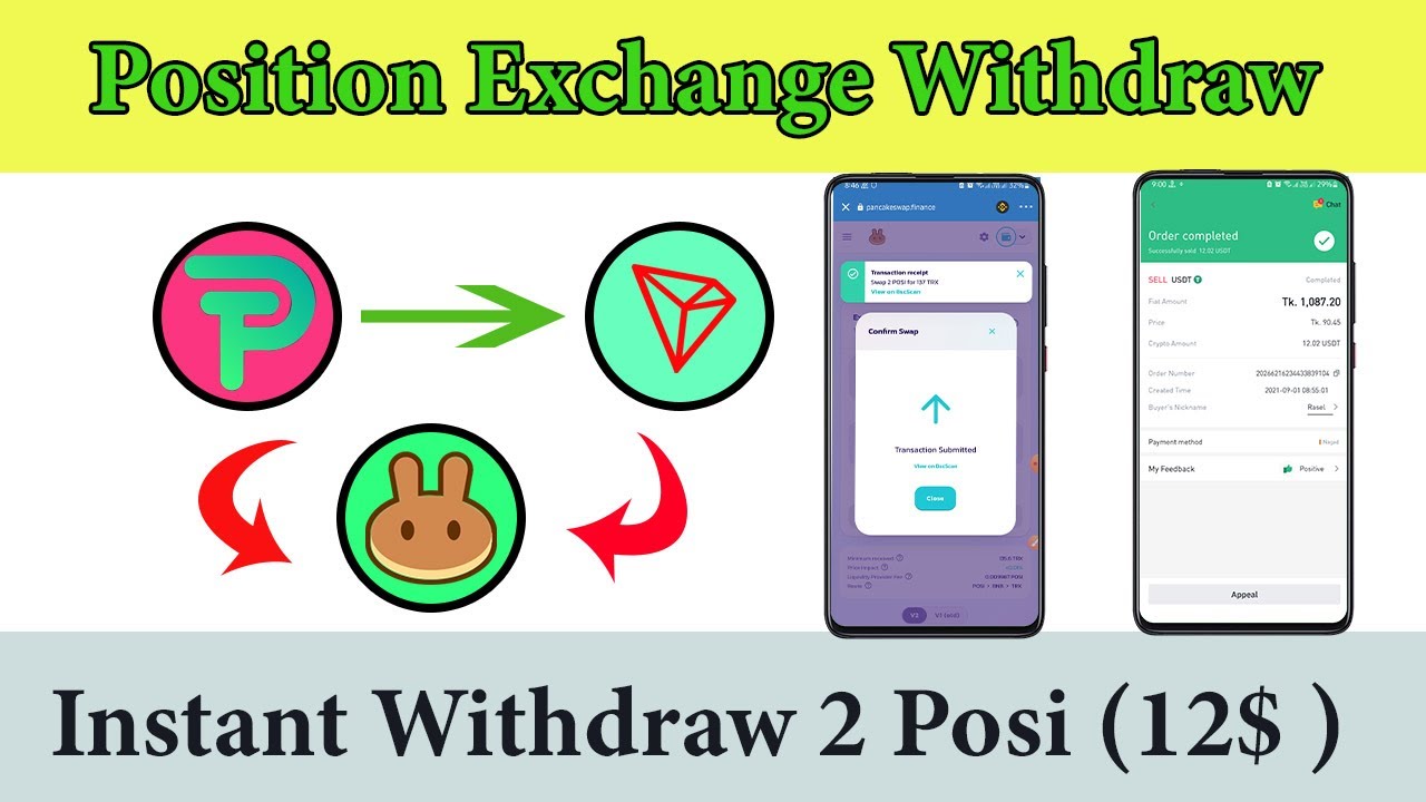 How to Swap Position Exchange, Posi Token to Trx, Posi token Exchange PancakeSwap