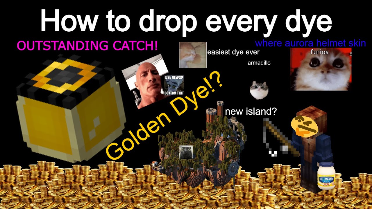 How to Drop Every Dye in Hypixel Skyblock | Episode 4: Treasure Dye (outdated)