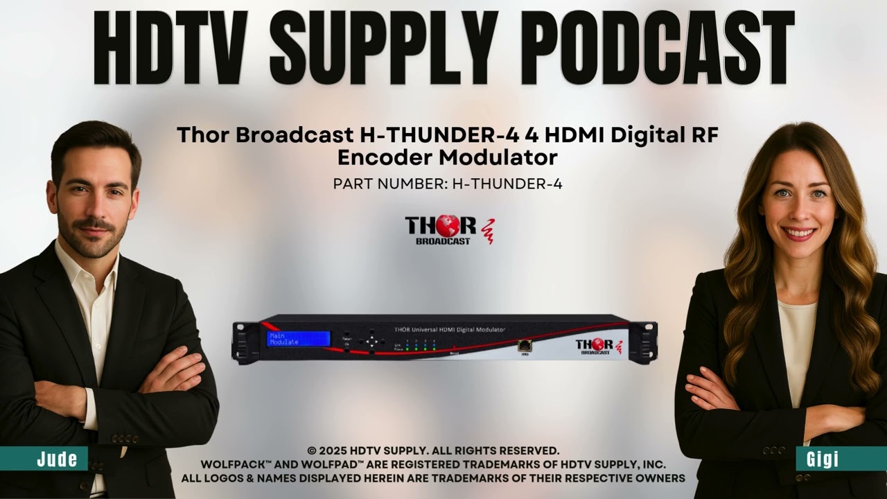 Thor Broadcast H-THUNDER-4 4 HDMI Digital RF Encoder Modulator