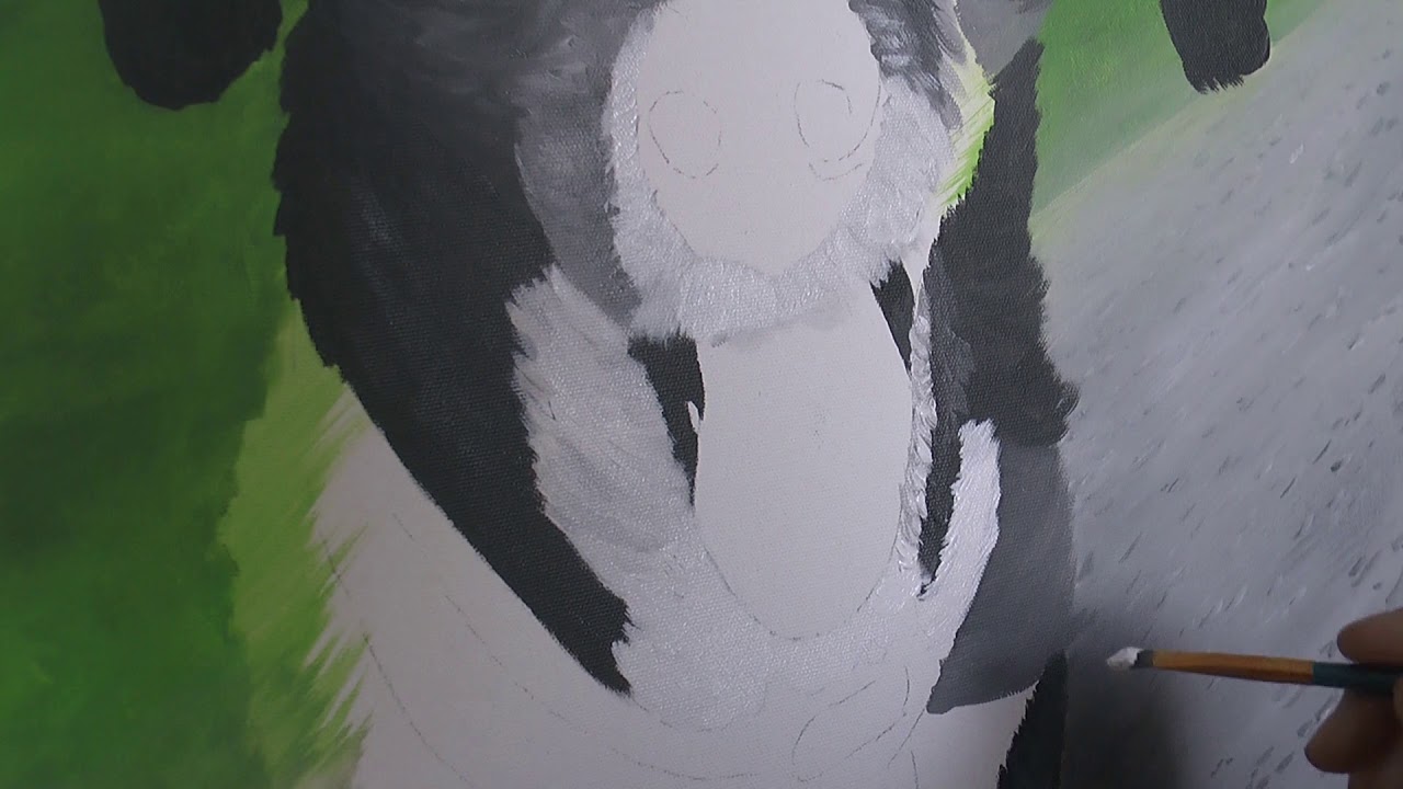Malen mit Acrylfarben - Hund